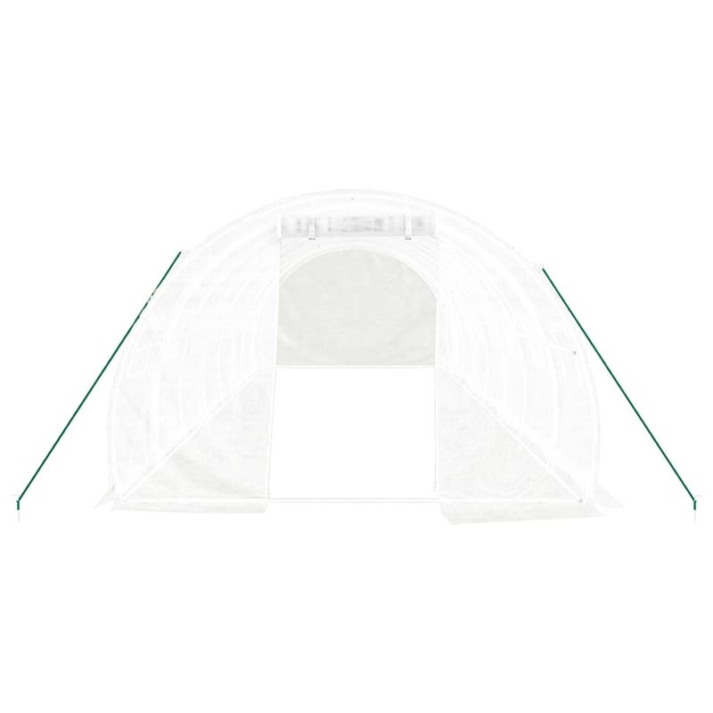 Casa si Gradina - Gradinarit si plante - Sere si solarii - Sera cu cadru din otel, alb, 24 m², 8x3x2 m - Infinity.ro