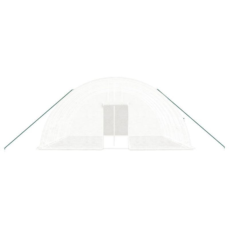 Casa si Gradina - Gradinarit si plante - Sere si solarii - Sera cu cadru din otel, alb, 36 m², 6x6x2,85 m - Infinity.ro