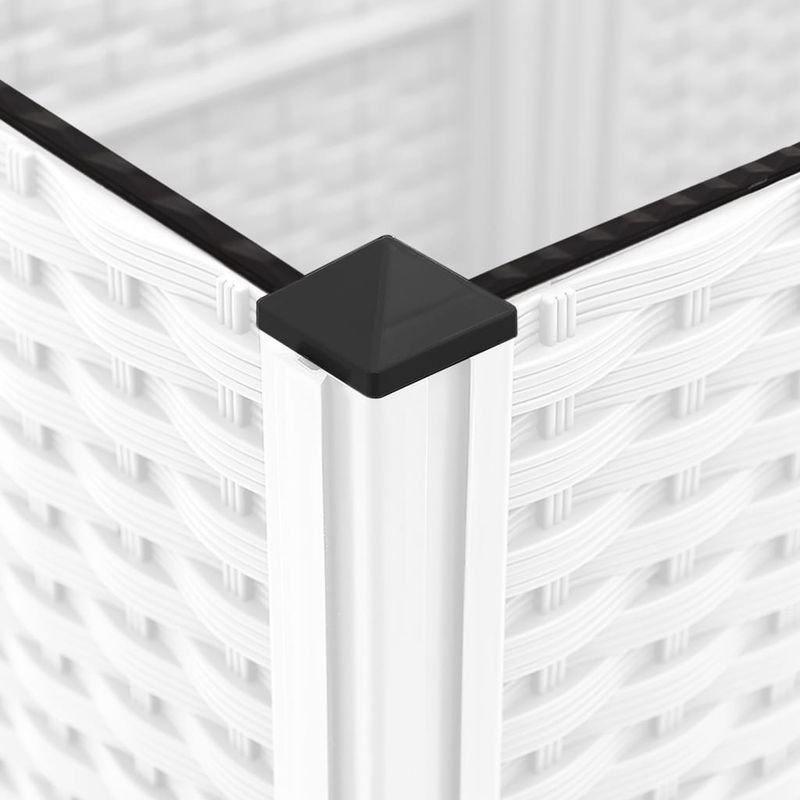 Casa si Gradina - Gradinarit si plante - Plante si ghivece - Ghivece si suporturi - Jardiniera de gradina cu spalier, alb, 120x40x136 cm PP - Infinity.ro