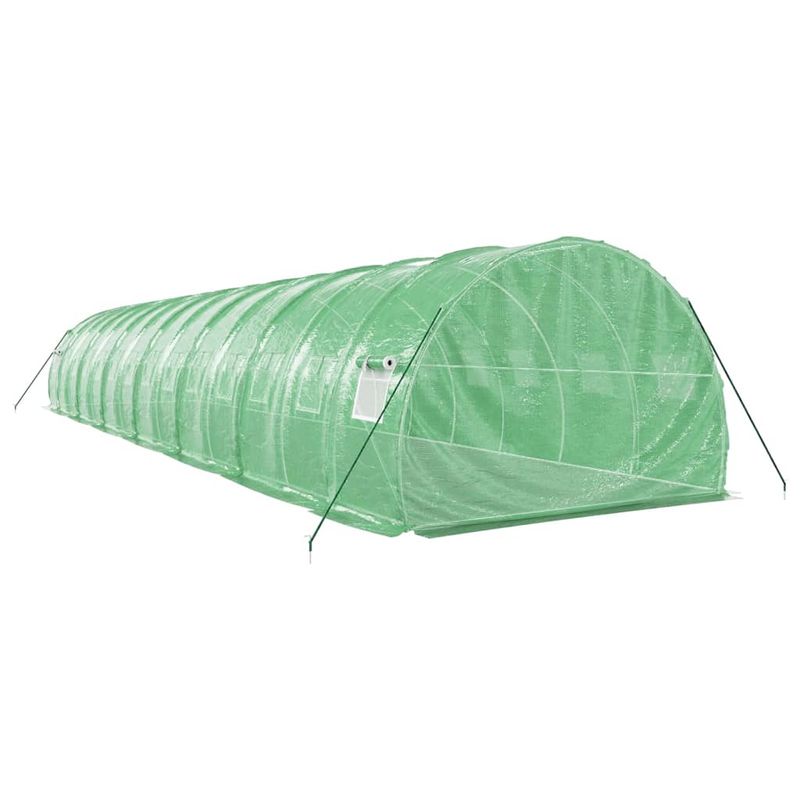 Casa si Gradina - Gradinarit si plante - Sere si solarii - Sera cu cadru din otel, verde, 42 m², 14x3x2 m - Infinity.ro