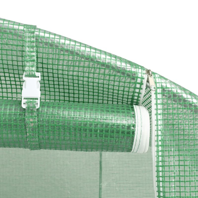 Casa si Gradina - Gradinarit si plante - Sere si solarii - Sera cu cadru din otel, verde, 42 m², 14x3x2 m - Infinity.ro