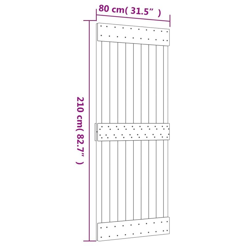 Casa si Gradina - Constructii - Usi interior, exterior si garaj - Usi interior - Usa glisanta cu set de feronerie 80x210 cm, lemn masiv de pin - Infinity.ro