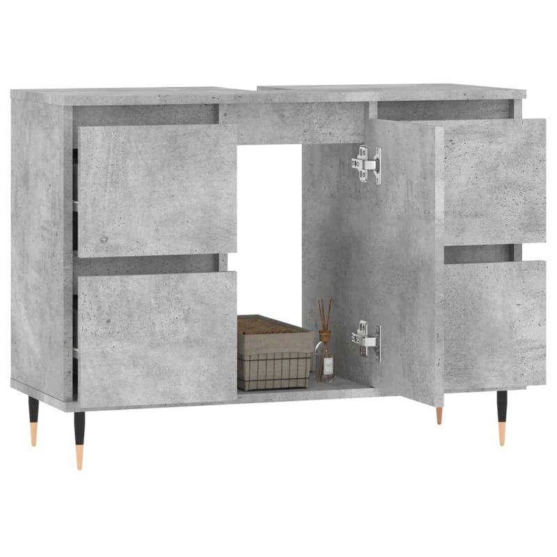 Casa si Gradina - Mobilier - Mobilier baie - Comode baie - Comoda pentru baie, gri beton, 80x33x60 cm, lemn compozit - Infinity.ro