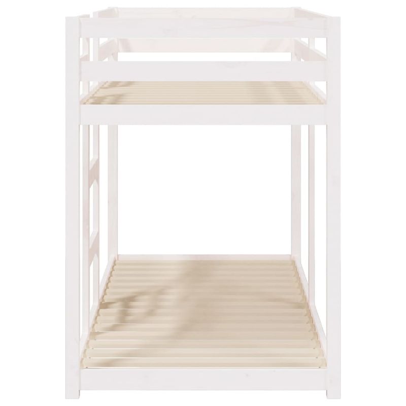 Casa si Gradina - Mobilier - Paturi si accesorii - Paturi - Pat supraetajat, alb, 75x190 cm, lemn masiv de pin - Infinity.ro