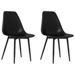Casa si Gradina - Mobilier - Scaune si fotolii - Scaune - Scaune de bucatarie, 2 buc., negru, PP - Infinity.ro