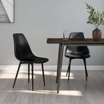 Casa si Gradina - Mobilier - Scaune si fotolii - Scaune - Scaune de bucatarie, 2 buc., negru, PP - Infinity.ro