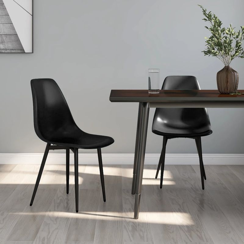 Casa si Gradina - Mobilier - Scaune si fotolii - Scaune - Scaune de bucatarie, 2 buc., negru, PP - Infinity.ro