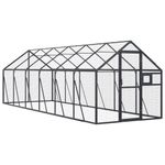 Petshop - Accesorii petshop - Culcusuri si custi - Tarcuri si colivii - Voliera de pasari, antracit, 1,79x6x1,85 m, aluminiu - Infinity.ro