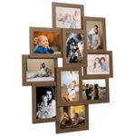 Market - Cadouri - Rame si albume foto - Rama foto colaj, maro deschis, 10 x foto (13x18 cm), MDF - Infinity.ro