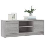Casa si Gradina - Mobilier - Comode si corpuri - Comode - Dulap TV, gri sonoma, 102x30x37,5 cm, lemn prelucrat - Infinity.ro