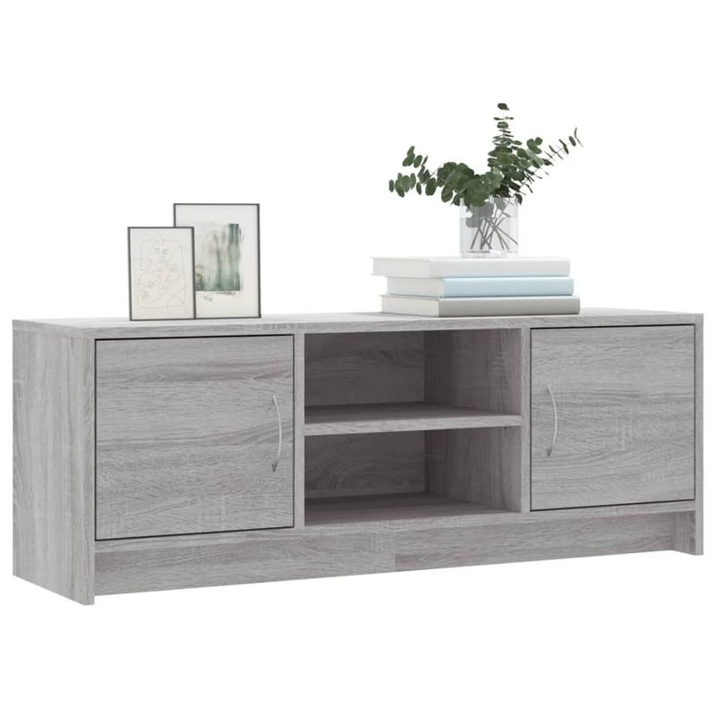 Casa si Gradina - Mobilier - Comode si corpuri - Comode - Dulap TV, gri sonoma, 102x30x37,5 cm, lemn prelucrat - Infinity.ro