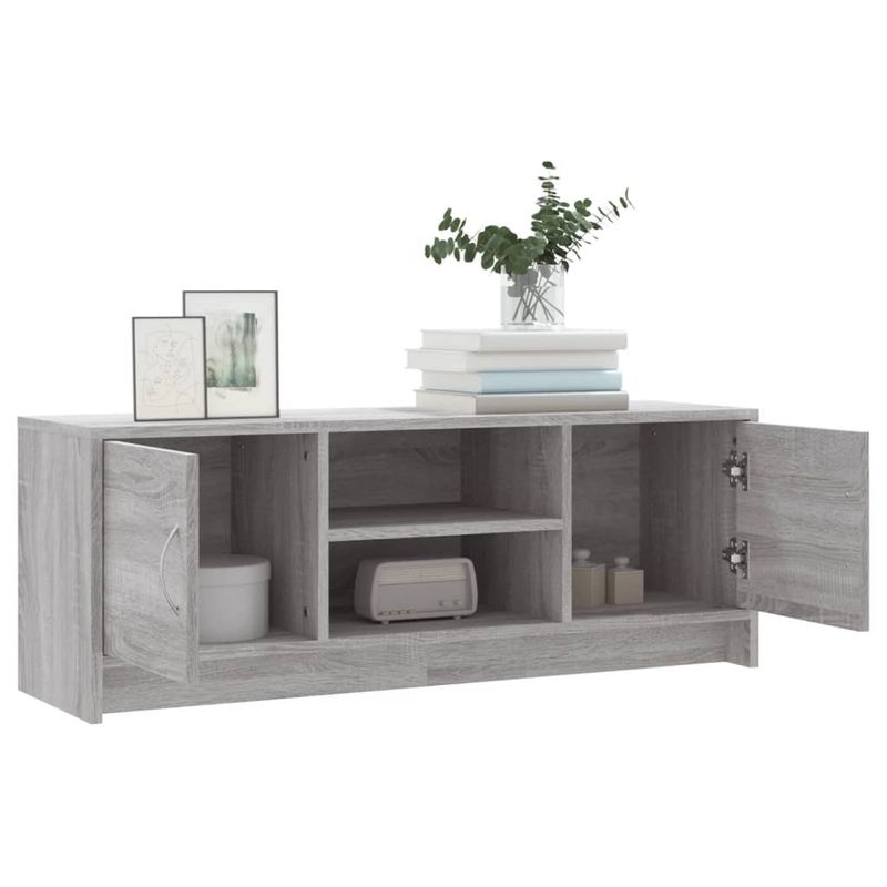 Casa si Gradina - Mobilier - Comode si corpuri - Comode - Dulap TV, gri sonoma, 102x30x37,5 cm, lemn prelucrat - Infinity.ro