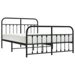 Casa si Gradina - Mobilier - Paturi si accesorii - Paturi - Cadru pat metalic cu tablie de cap/picioare, negru, 140x200 cm - Infinity.ro