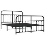 Casa si Gradina - Mobilier - Paturi si accesorii - Paturi - Cadru pat metalic cu tablie de cap/picioare, negru, 140x200 cm - Infinity.ro