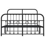 Casa si Gradina - Mobilier - Paturi si accesorii - Paturi - Cadru pat metalic cu tablie de cap/picioare, negru, 140x200 cm - Infinity.ro