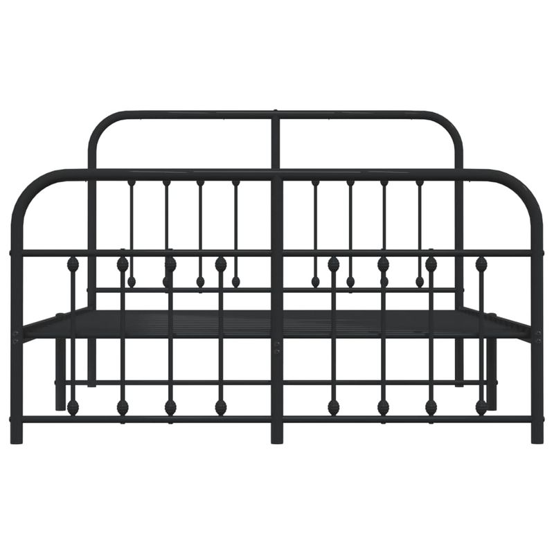 Casa si Gradina - Mobilier - Paturi si accesorii - Paturi - Cadru pat metalic cu tablie de cap/picioare, negru, 140x200 cm - Infinity.ro