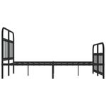 Casa si Gradina - Mobilier - Paturi si accesorii - Paturi - Cadru pat metalic cu tablie de cap/picioare, negru, 140x200 cm - Infinity.ro