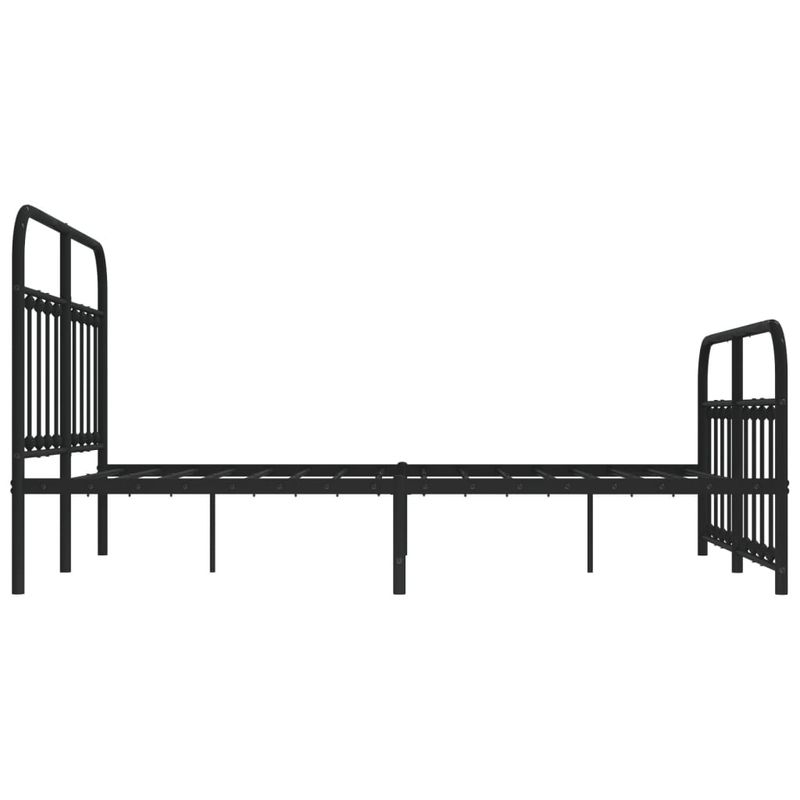 Casa si Gradina - Mobilier - Paturi si accesorii - Paturi - Cadru pat metalic cu tablie de cap/picioare, negru, 140x200 cm - Infinity.ro