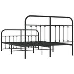 Casa si Gradina - Mobilier - Paturi si accesorii - Paturi - Cadru pat metalic cu tablie de cap/picioare, negru, 140x200 cm - Infinity.ro