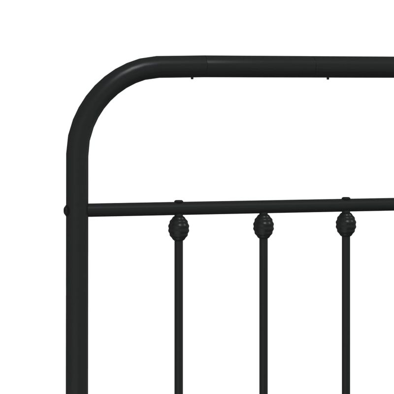 Casa si Gradina - Mobilier - Paturi si accesorii - Paturi - Cadru pat metalic cu tablie de cap/picioare, negru, 140x200 cm - Infinity.ro