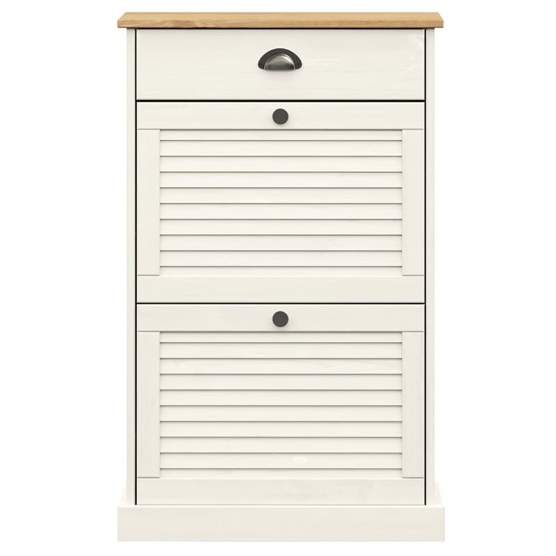 Casa si Gradina - Mobilier - Organizare si depozitare - Organizator incaltaminte - Dulap de pantofi VIGO, 60x35x96 cm, alb, lemn masiv de pin - Infinity.ro