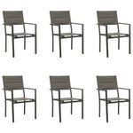 Casa si Gradina - Gradina si terasa - Mobilier exterior - Seturi mobila gradina - Set mobilier de gradina, 7 piese, negru, otel si textilena - Infinity.ro