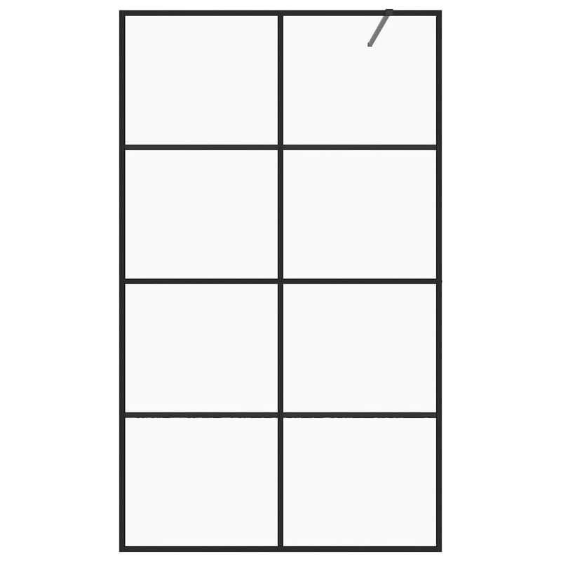 Casa si Gradina - Sanitare - Cazi si cabine de dus - Paravane si usi - Paravan de dus walk-in negru 140x95 cm sticla ESG transparenta - Infinity.ro