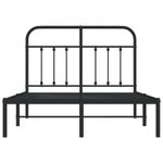 Casa si Gradina - Mobilier - Paturi si accesorii - Paturi - Cadru de pat metalic cu tablie, negru, 120x200 cm - Infinity.ro