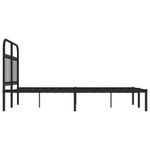 Casa si Gradina - Mobilier - Paturi si accesorii - Paturi - Cadru de pat metalic cu tablie, negru, 120x200 cm - Infinity.ro
