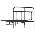 Casa si Gradina - Mobilier - Paturi si accesorii - Paturi - Cadru de pat metalic cu tablie, negru, 120x200 cm - Infinity.ro