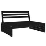 Casa si Gradina - Gradina si terasa - Mobilier exterior - Canapele si fotolii gradina - Canapea de mijloc, 120x80 cm, negru, lemn masiv de pin - Infinity.ro