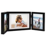 Market - Cadouri - Rame si albume foto - Rama foto tripla, colaj, negru, 22x15 cm + 2x (10x15 cm) - Infinity.ro