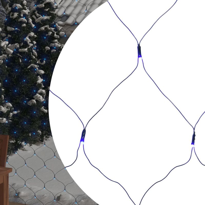 Casa si Gradina - Corpuri si surse de iluminat - Iluminat exterior - Instalatii luminoase exterior - Plasa lumini Craciun, albastru 3x3 m, 306 LED interior/exterior - Infinity.ro