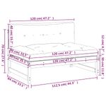 Casa si Gradina - Gradina si terasa - Mobilier exterior - Canapele si fotolii gradina - Canapea de mijloc, 120x80 cm, lemn de pin impregnat - Infinity.ro