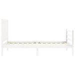 Casa si Gradina - Mobilier - Paturi si accesorii - Paturi - Cadru de pat cu tablie single mic, alb, lemn masiv - Infinity.ro
