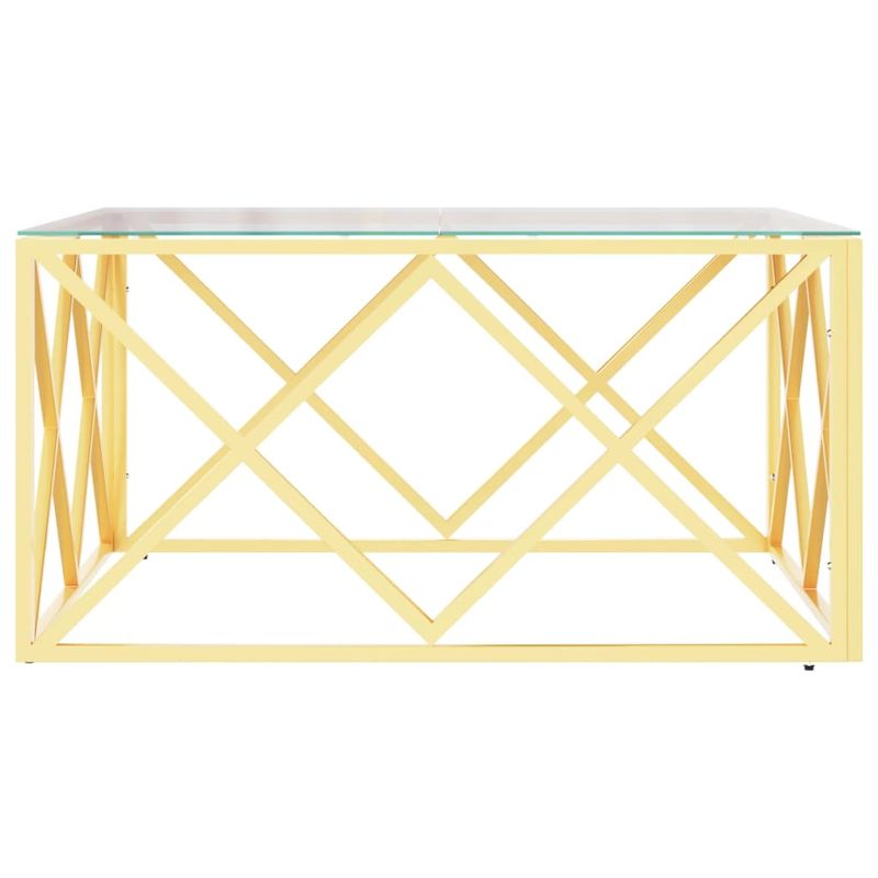 Casa si Gradina - Mobilier - Mese si birouri - Masute de cafea - Masa de cafea, 80x80x40 cm, otel inoxidabil si sticla - Infinity.ro