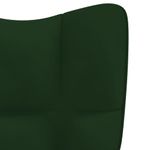 Casa si Gradina - Mobilier - Scaune si fotolii - Fotolii - Fotoliu de relaxare cu taburet, verde inchis, catifea - Infinity.ro