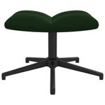 Casa si Gradina - Mobilier - Scaune si fotolii - Fotolii - Fotoliu de relaxare cu taburet, verde inchis, catifea - Infinity.ro