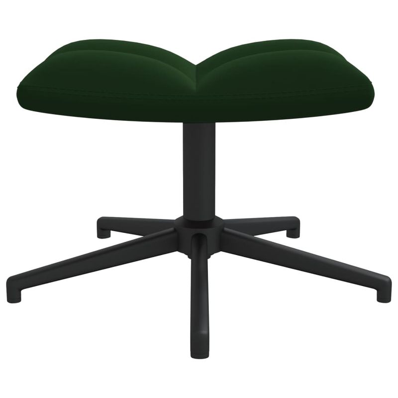 Casa si Gradina - Mobilier - Scaune si fotolii - Fotolii - Fotoliu de relaxare cu taburet, verde inchis, catifea - Infinity.ro