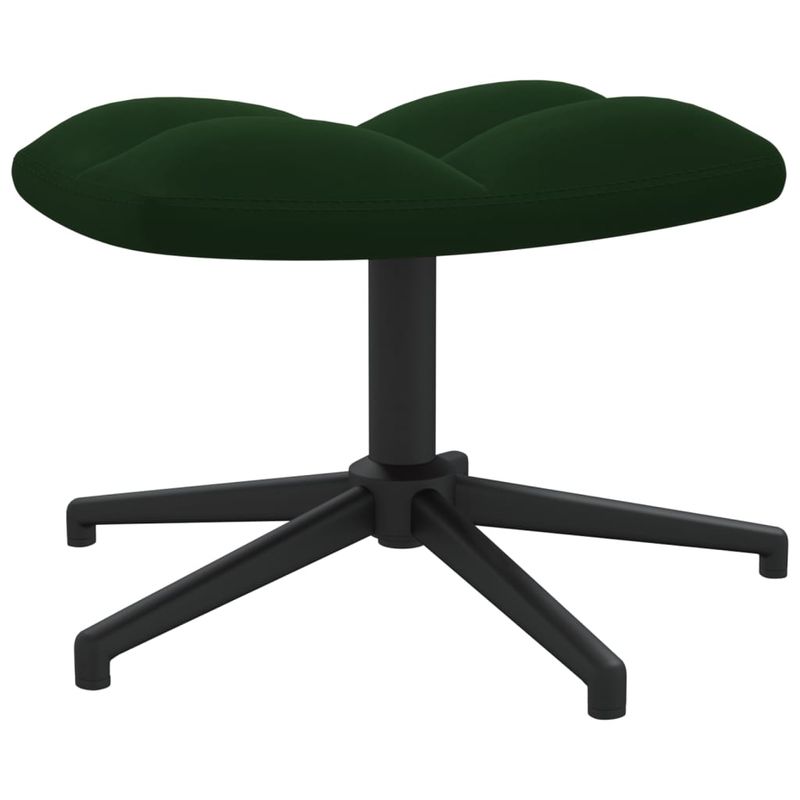 Casa si Gradina - Mobilier - Scaune si fotolii - Fotolii - Fotoliu de relaxare cu taburet, verde inchis, catifea - Infinity.ro