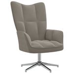 Casa si Gradina - Mobilier - Scaune si fotolii - Fotolii - Fotoliu de relaxare, gri deschis, catifea - Infinity.ro