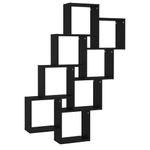 Casa si Gradina - Mobilier - Biblioteci si rafturi - Rafturi - Raft de perete cub, negru, 90x15x119 cm, PAL - Infinity.ro