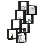 Casa si Gradina - Mobilier - Biblioteci si rafturi - Rafturi - Raft de perete cub, negru, 90x15x119 cm, PAL - Infinity.ro