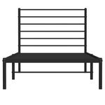 Casa si Gradina - Mobilier - Paturi si accesorii - Paturi - Cadru de pat din metal cu tablie, negru, 100x200 cm - Infinity.ro