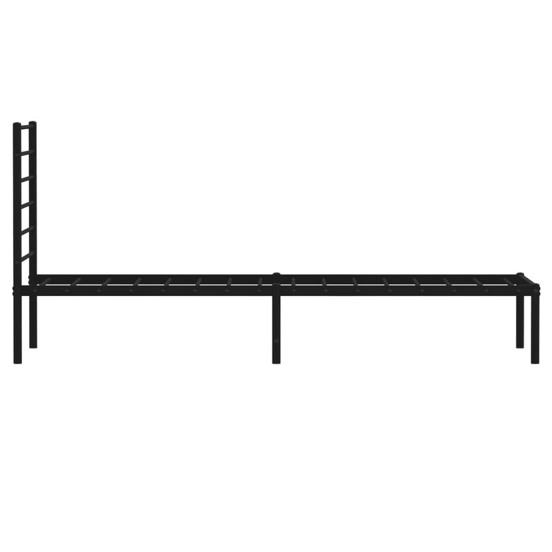 Casa si Gradina - Mobilier - Paturi si accesorii - Paturi - Cadru de pat din metal cu tablie, negru, 100x200 cm - Infinity.ro