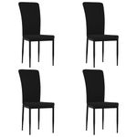 Casa si Gradina - Mobilier - Scaune si fotolii - Scaune - Scaune de bucatarie, 4 buc., negru, catifea - Infinity.ro