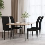 Casa si Gradina - Mobilier - Scaune si fotolii - Scaune - Scaune de bucatarie, 4 buc., negru, catifea - Infinity.ro