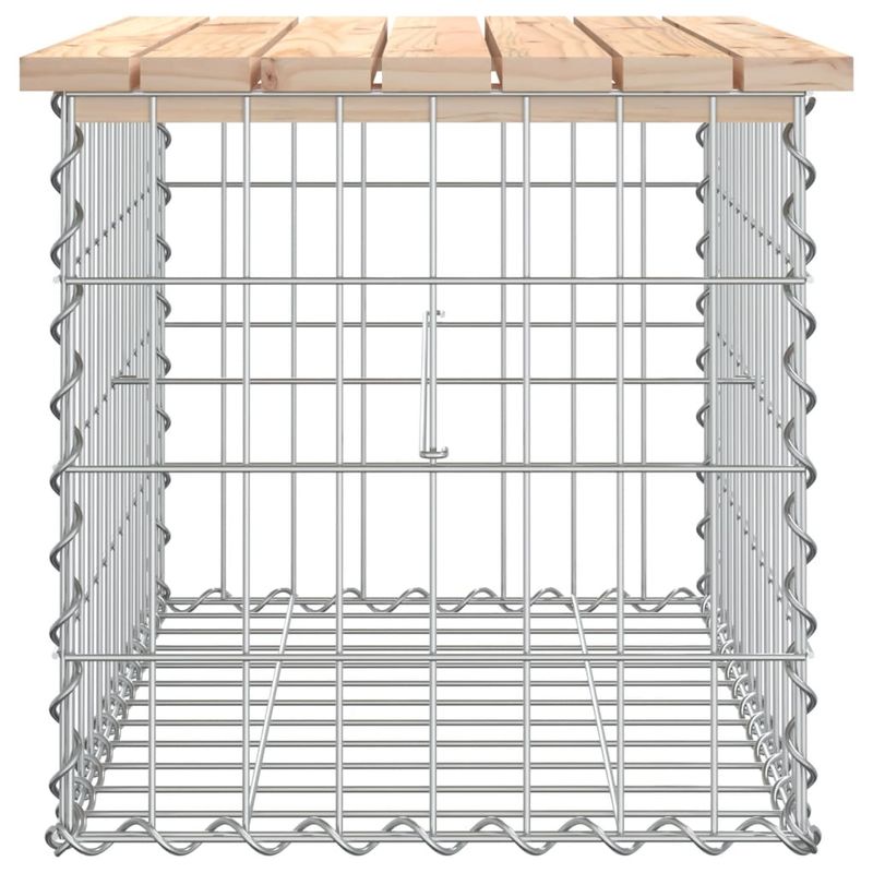 Casa si Gradina - Gradina si terasa - Mobilier exterior - Bancute de gradina - Banca de gradina, design gabion, 63x44x42 cm, lemn masiv de pin - Infinity.ro