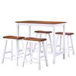 Casa si Gradina - Mobilier - Seturi de mobilier - Seturi mese si scaune - Set masa si scaune de bar, 5 piese, lemn masiv - Infinity.ro