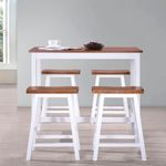 Casa si Gradina - Mobilier - Seturi de mobilier - Seturi mese si scaune - Set masa si scaune de bar, 5 piese, lemn masiv - Infinity.ro